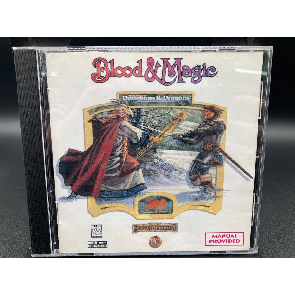 Interplay Blood & Magic PC Game CD ROM DOS Version Manual Provided